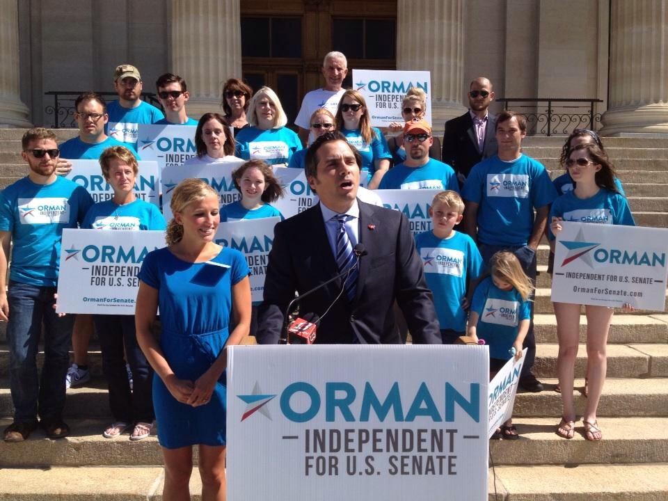 Greg Orman at a signature campaign event